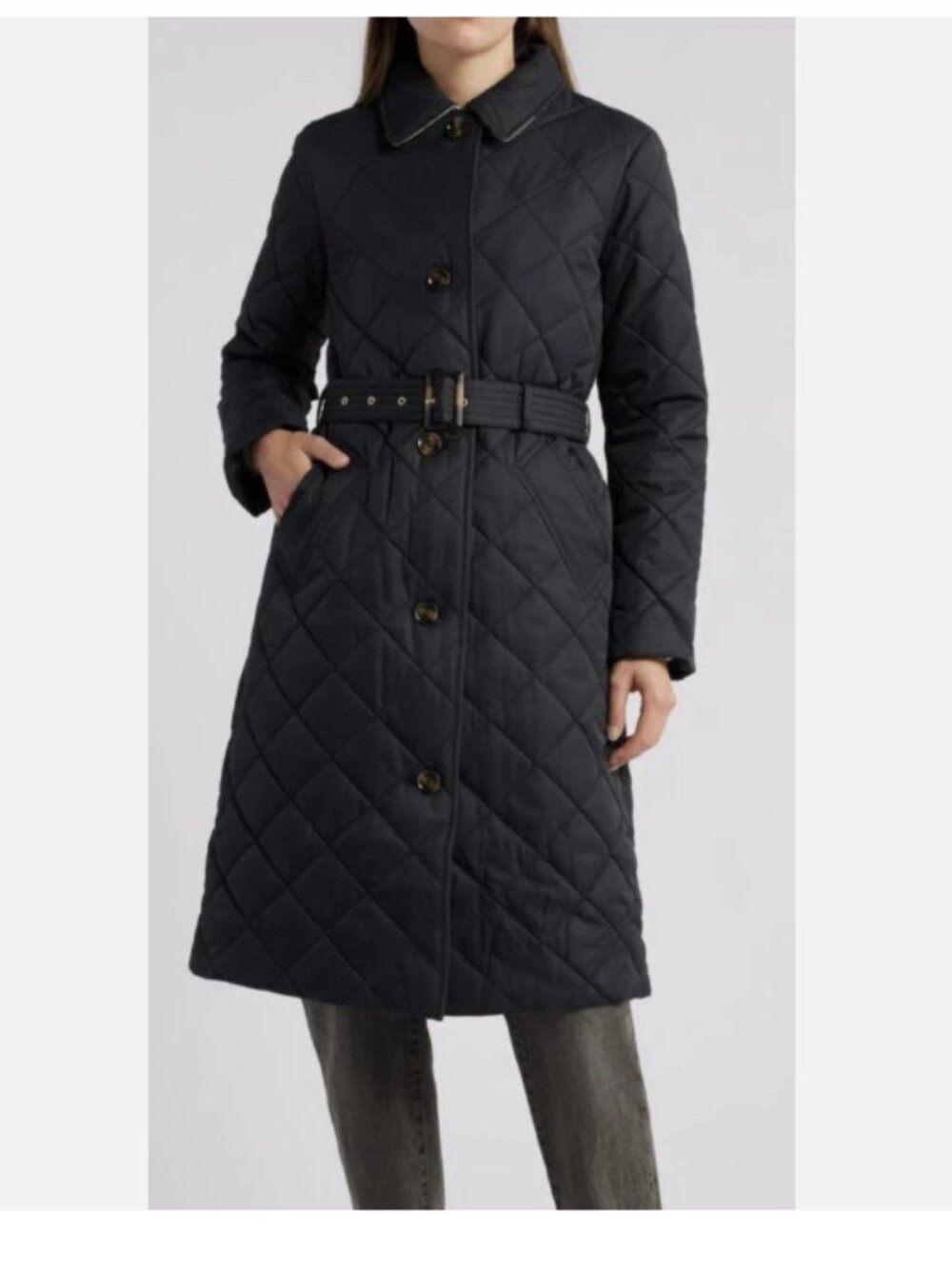 NWOT Barbour Cordelia Quilted Longline Coat Jacket. Size US 10